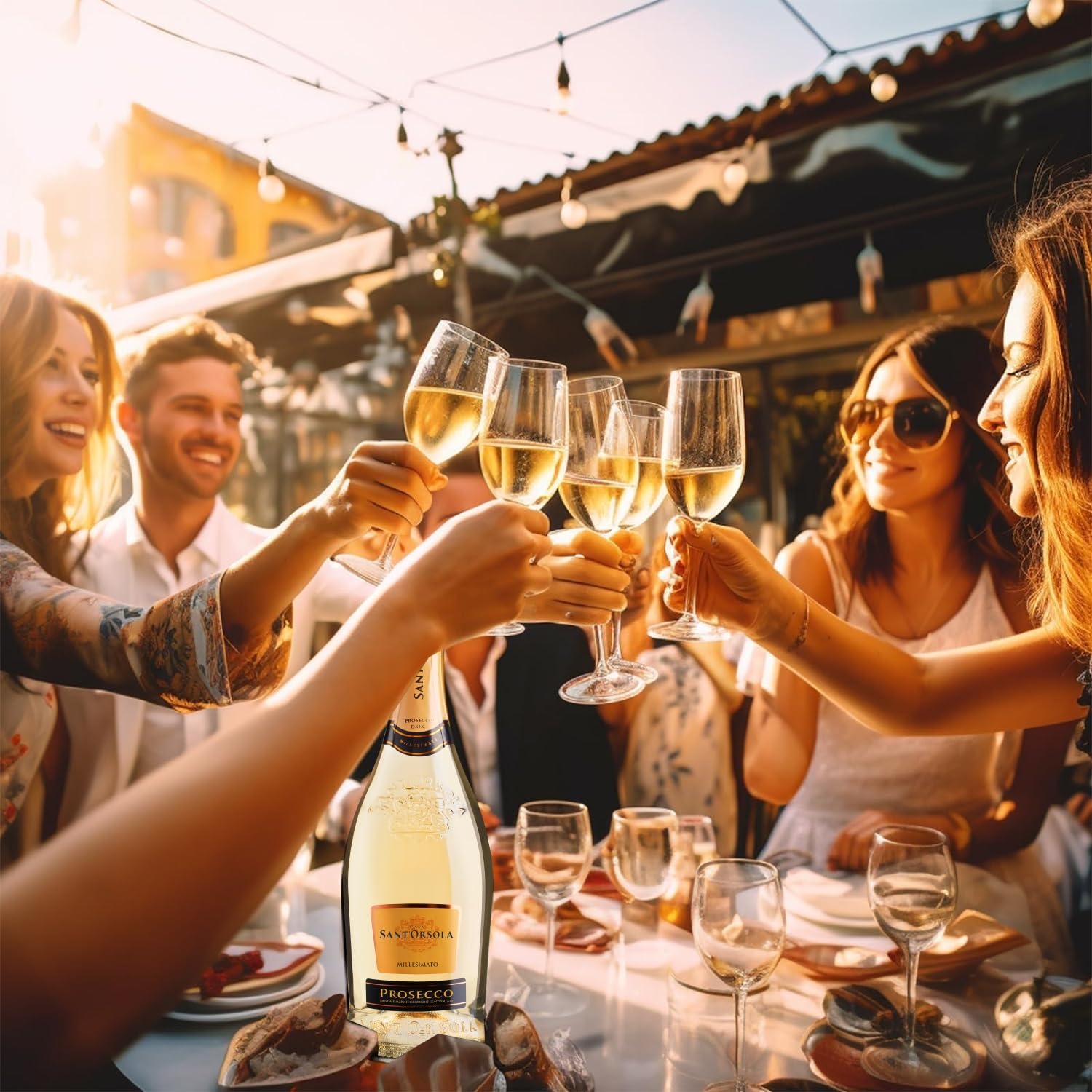 Sant'Orsola - Prosecco D.O.C. Millesimato Extra Dry, Mini Bottiglie da Uva Glera, 12x200 ml