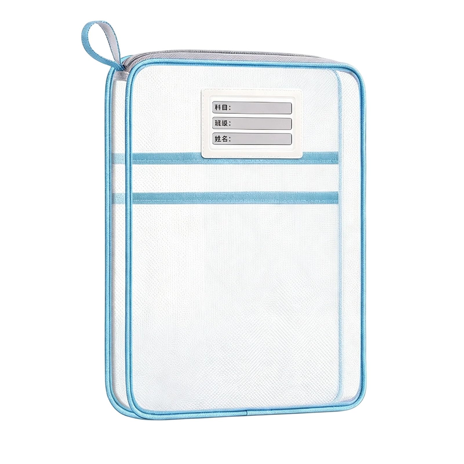 Transparent Nylon Document Bag, Mesh A4 File Organizer with Zipper