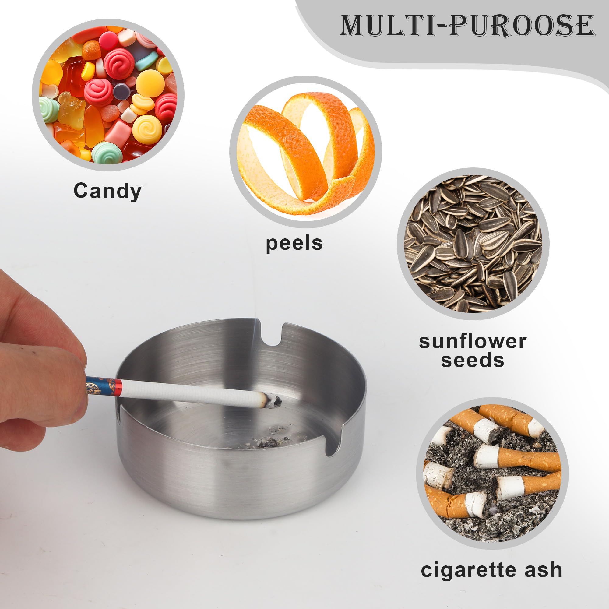 Set di 10 Posacenere da Esterno per Tavolo Resistente e Lavabile