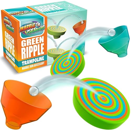 Marble Genius Stunts Trampoline Set: Includes 2 New Patented Trampolines