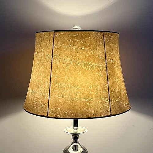 Miniatura 7 de TOOTOO STAR Pantallas de lámpara de tambor de 12 pulgadas superior x 16 pulgadas inferior x 11 pulgadas de alto, pantalla de cuero Seaside Village