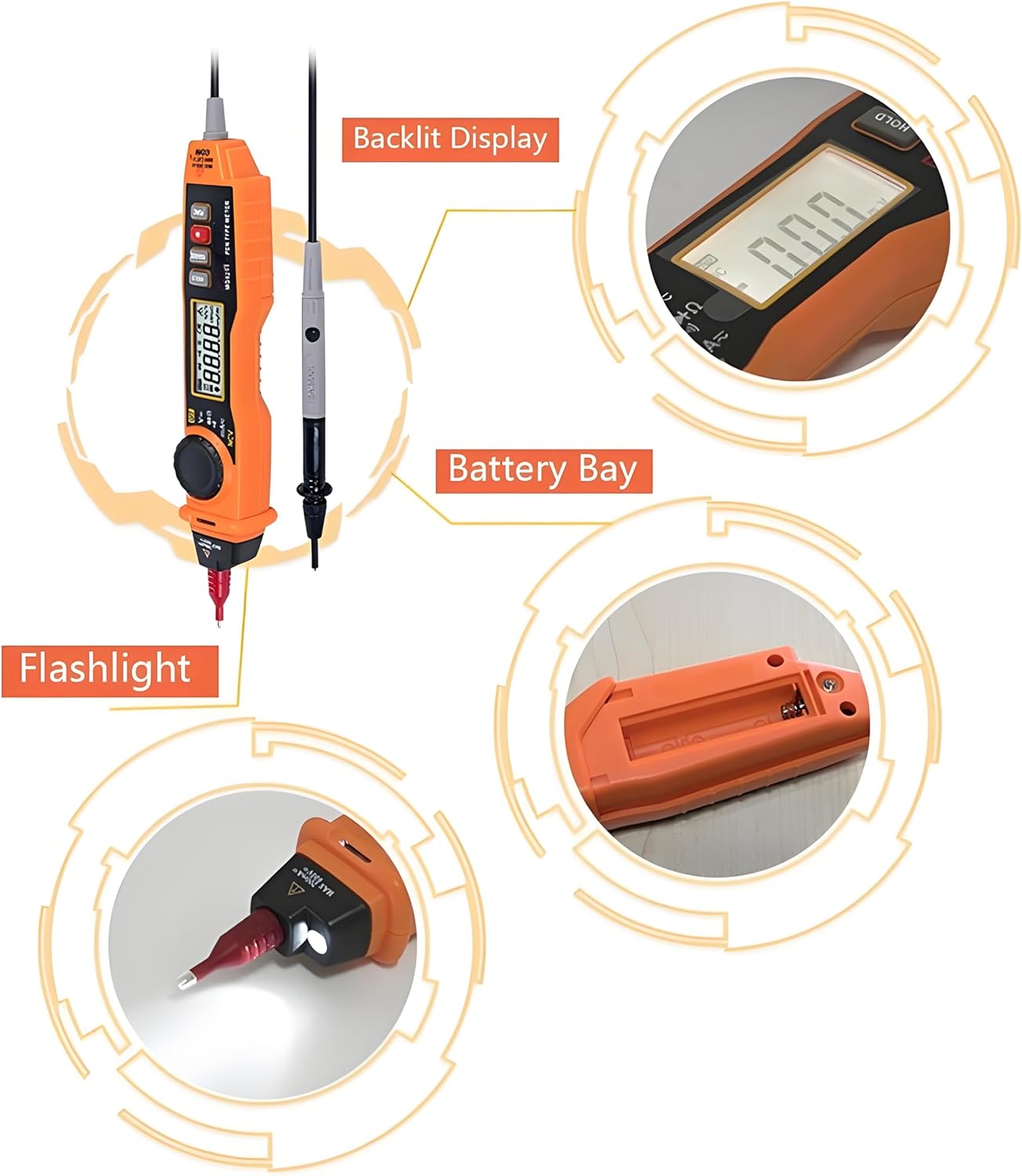 Walfront PM8211 measuring resistance on a circuit board component