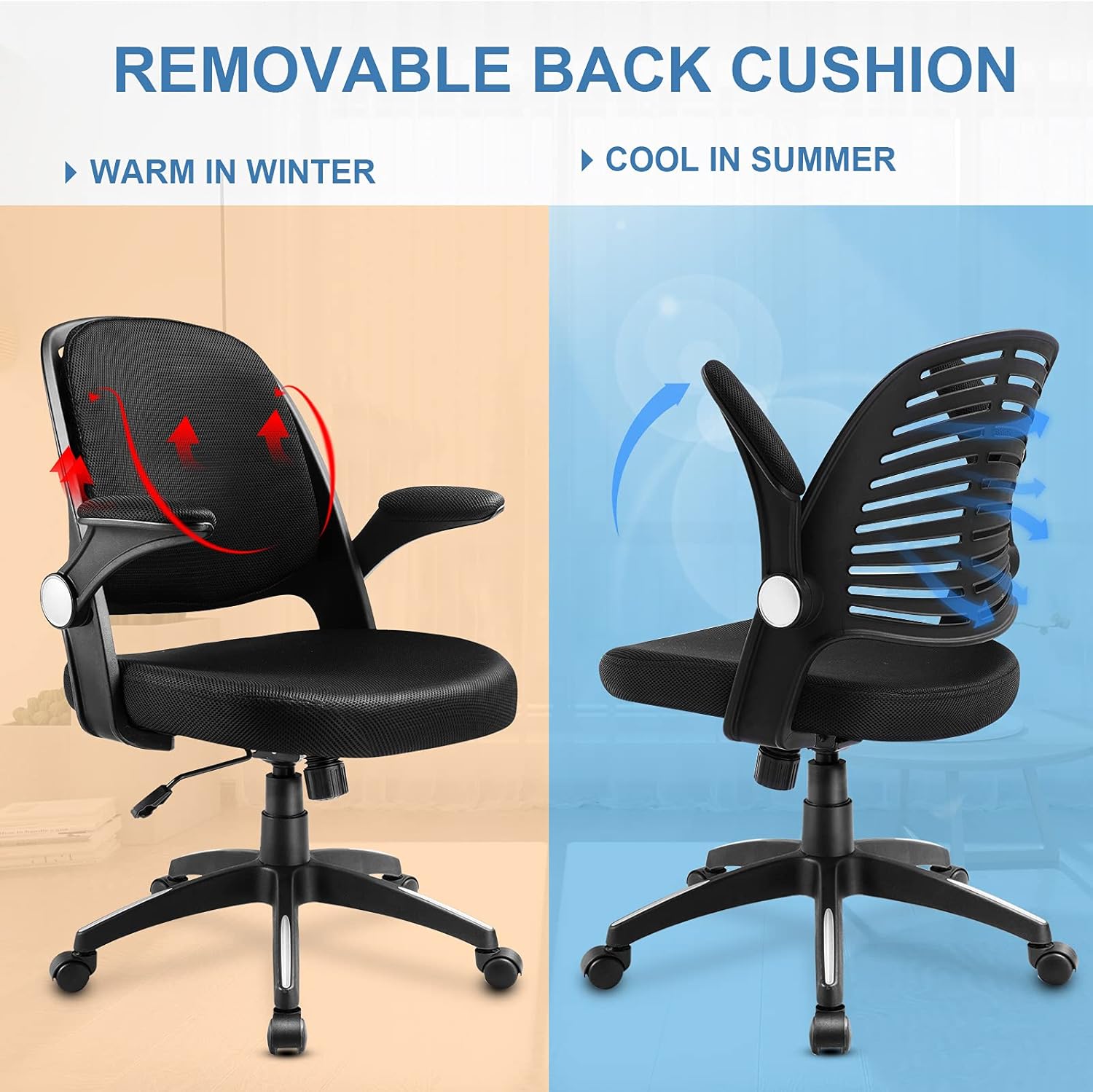 Buy Comhoma Office Chair With Removable Back Cushion Clearance Home Office Desk Ergonomic Computer Chair Mid Back Mesh Comfortable Task Chair With Adjustable Arms Black Online In Indonesia B08zy1d5w8 Buy Comhoma Office Chair With Removable Back Cushion Clearance Home Office Desk Ergonomic Computer Chair Mid Back Mesh Comfortable Task Chair With Adjustable Arms Black Online In Indonesia B08zy1d5w8