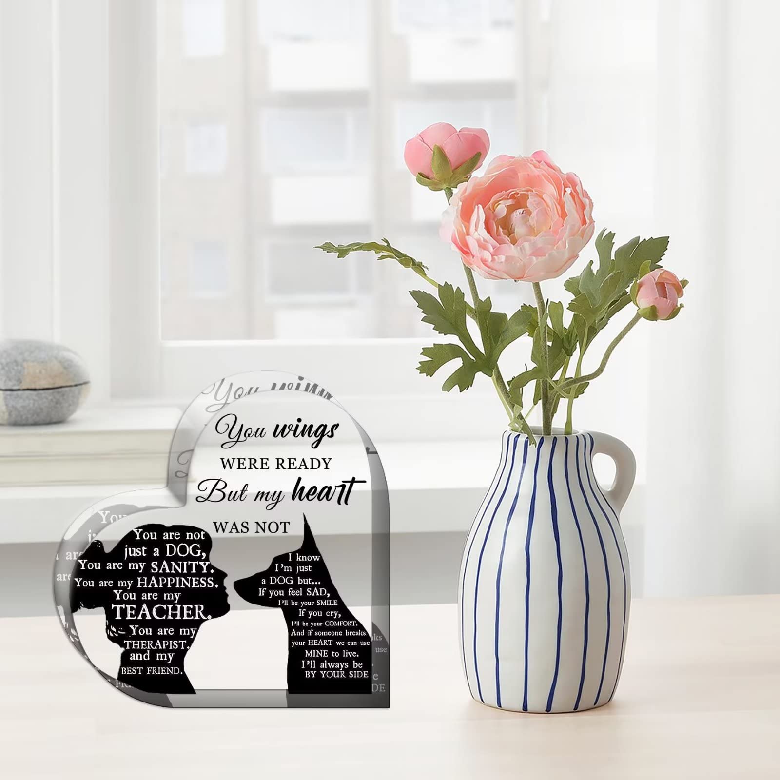Kendrick Home Gedenkgeschenk Für Haustiere – „I Gave You A Home“ Pfotenabdruck Auf Weißer Hartholzplanke, 12,7 X 20,3 Cm
