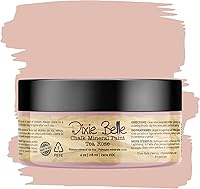 Vista 233 de Dixie Belle Paint Company - Pintura con acabado de tiza para muebles, color blanco lino (Drop Cloth), 8 fl oz, pintura mineral color blanco lino mate