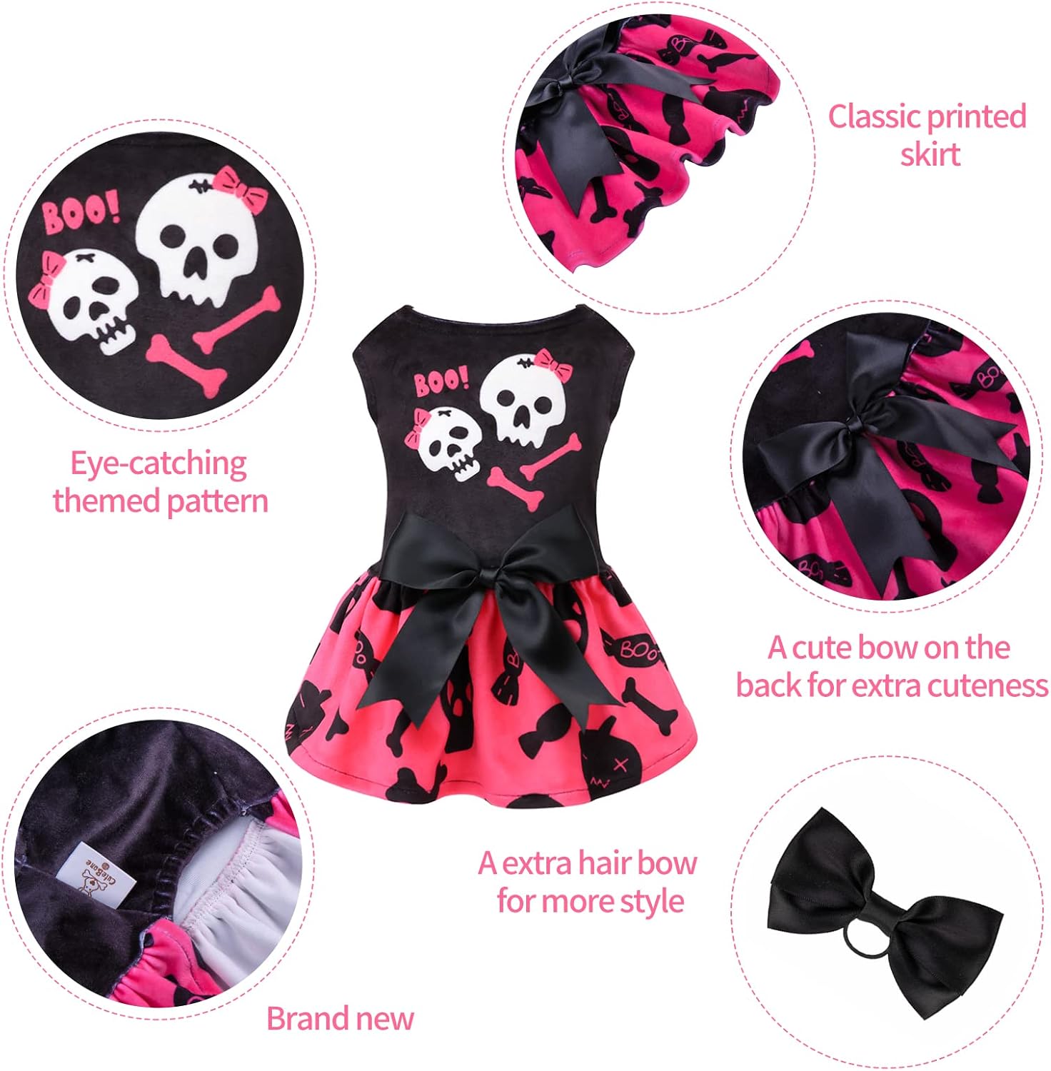 Cute Pink Velvet Skull Halloween Dress Small Girl 3 71U++BvhLoL. AC SL1500