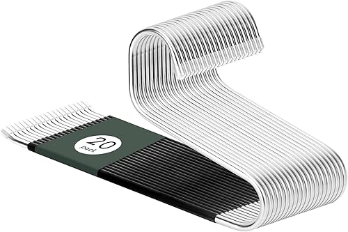 Miniatura 10 de DOIOWN Perchas para pantalones de mezclilla  Paquete de 30 perchas para pantalones de extremo abierto para ahorrar espacio para hombres y mujeres,