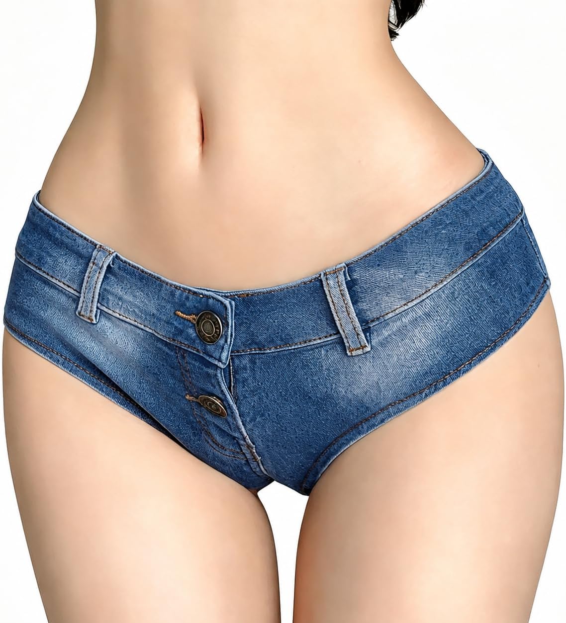 MUYDZ Women's Denim Shorts Hot Pants Ultra Short Jeans for Nightclub Bar