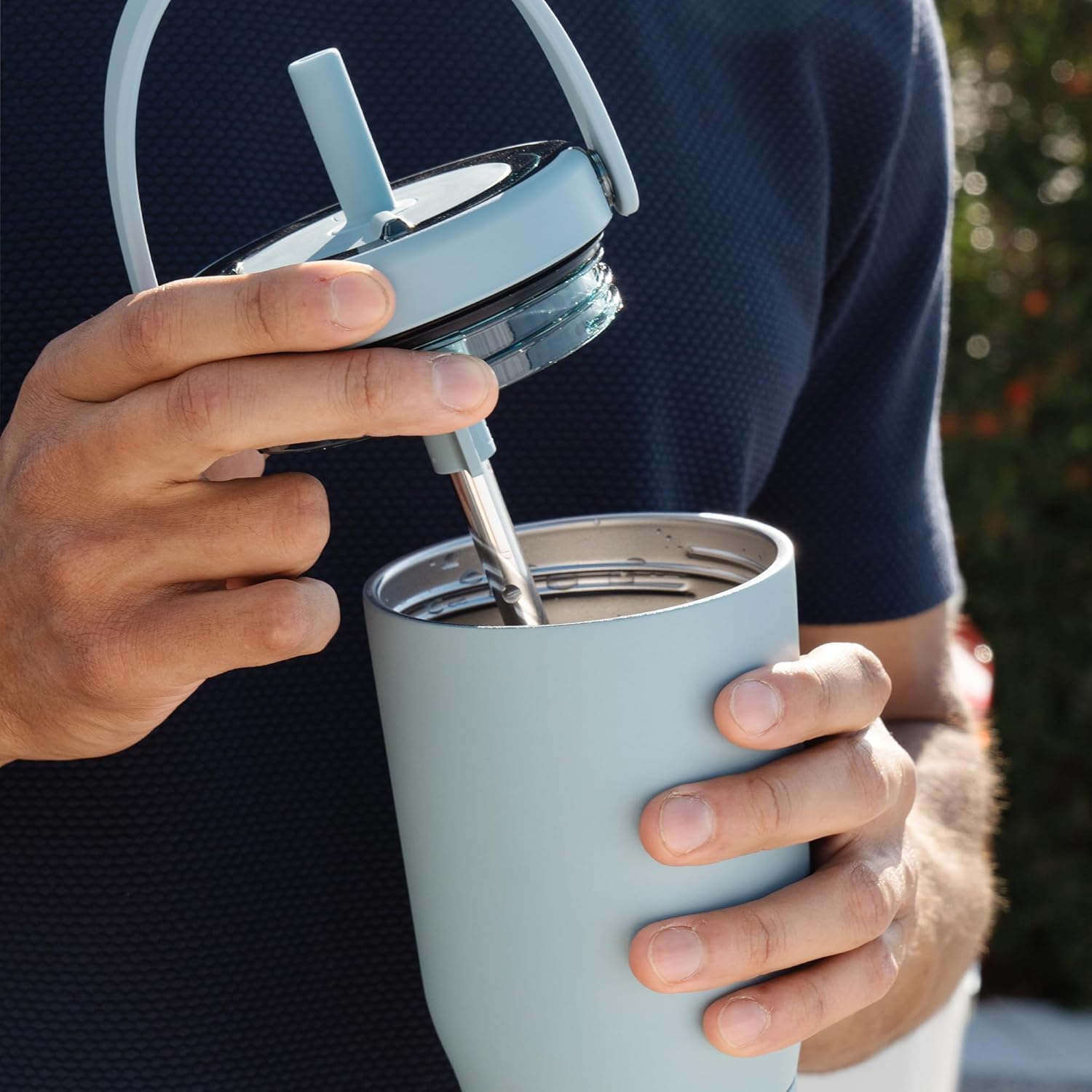 BrüMate Resa 25oz 100% Leakproof Travel Tumbler with Handle & Straw | Flexible SoftSip Straw | Silicone Sleeve for Durability | Stainless Steel | Cup Holder & Travel Friendly Water Bottle | (Mint) - Image 7