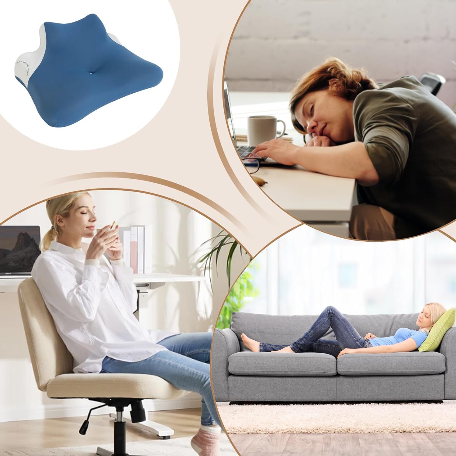 Bed Reading Pillow, Wedge Cushion for Back Support, Lumbar Support with Soft Foam Design and Ergonomic Shape, Relaxation Comfort for Reading Sleeping Boys Girls Family Women Friends