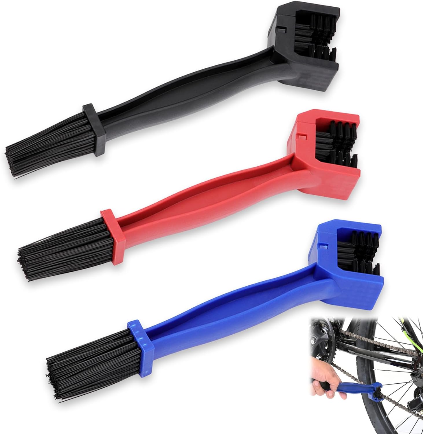3 Pack Motorcycle Chain Brush, Chain Brush, Chain Cleaning Tool, Chain