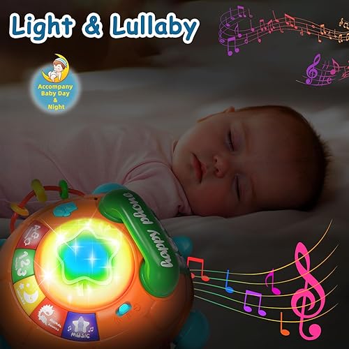 Miniatura 6 de Ussybaby Juguetes para bebés de 6 a 12 meses, juguetes musicales para bebés de 12 a 18 meses, juguete de tambor de mano para teléfono, juguetes para