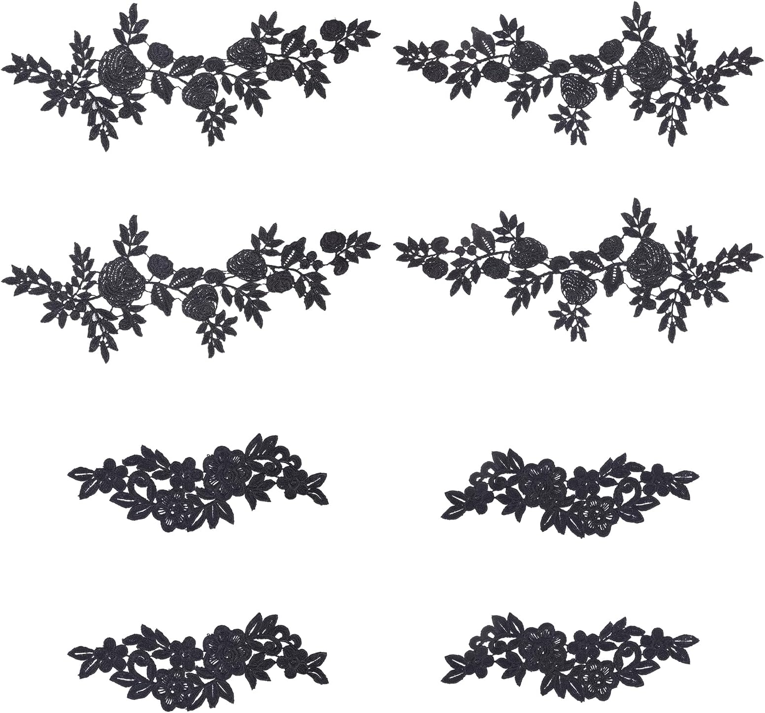 Yulakes 10 Stück Spitze Organza Blumen Appliques - Stickerei Aufnäher Für DIY Basteln