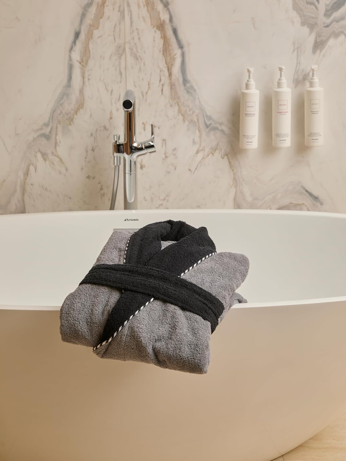 Luxurious Men's Robe, 100% Turkish Cotton, Bathrobe Men, Long Spa Robe - Image 4