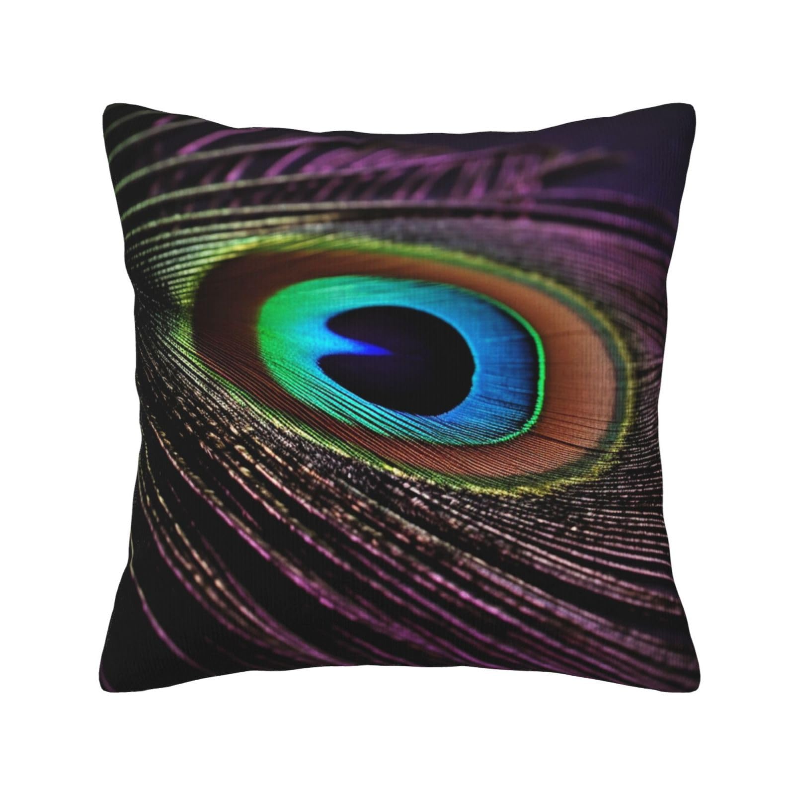 Housse de coussin velours côtelé paon pour protéger et embellir le canapé