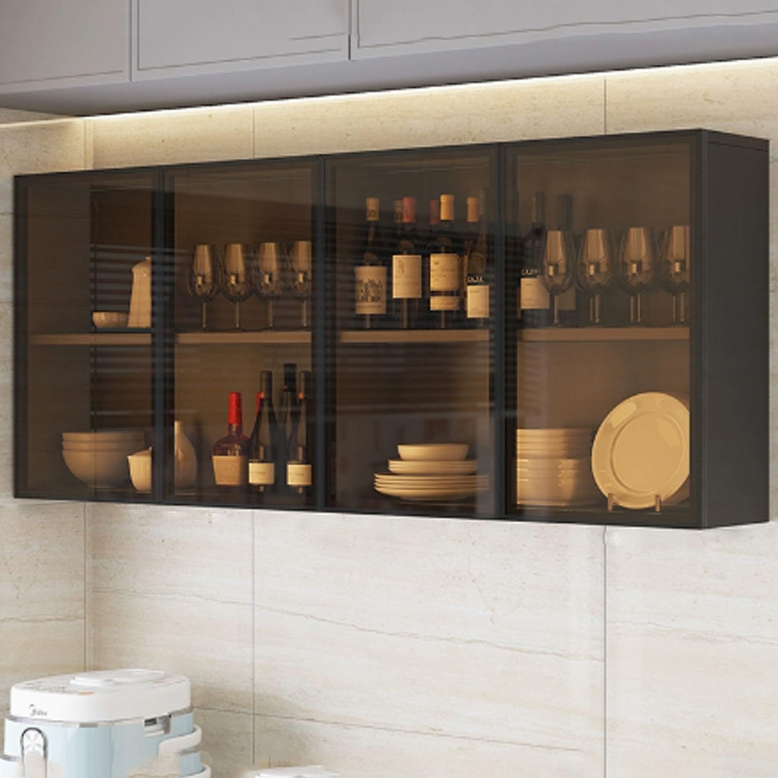 Wall Mounted S Door Sto Cabinet Solid Wood Kitchen & Bathroom 120X30X60Cm Slish Wall Cabinet For Balcony Toilet & Home Use,B-120*30*60Cm/27.6*11.8*23.6In,B-120*30*60cm/27.6*11.8*23.6in