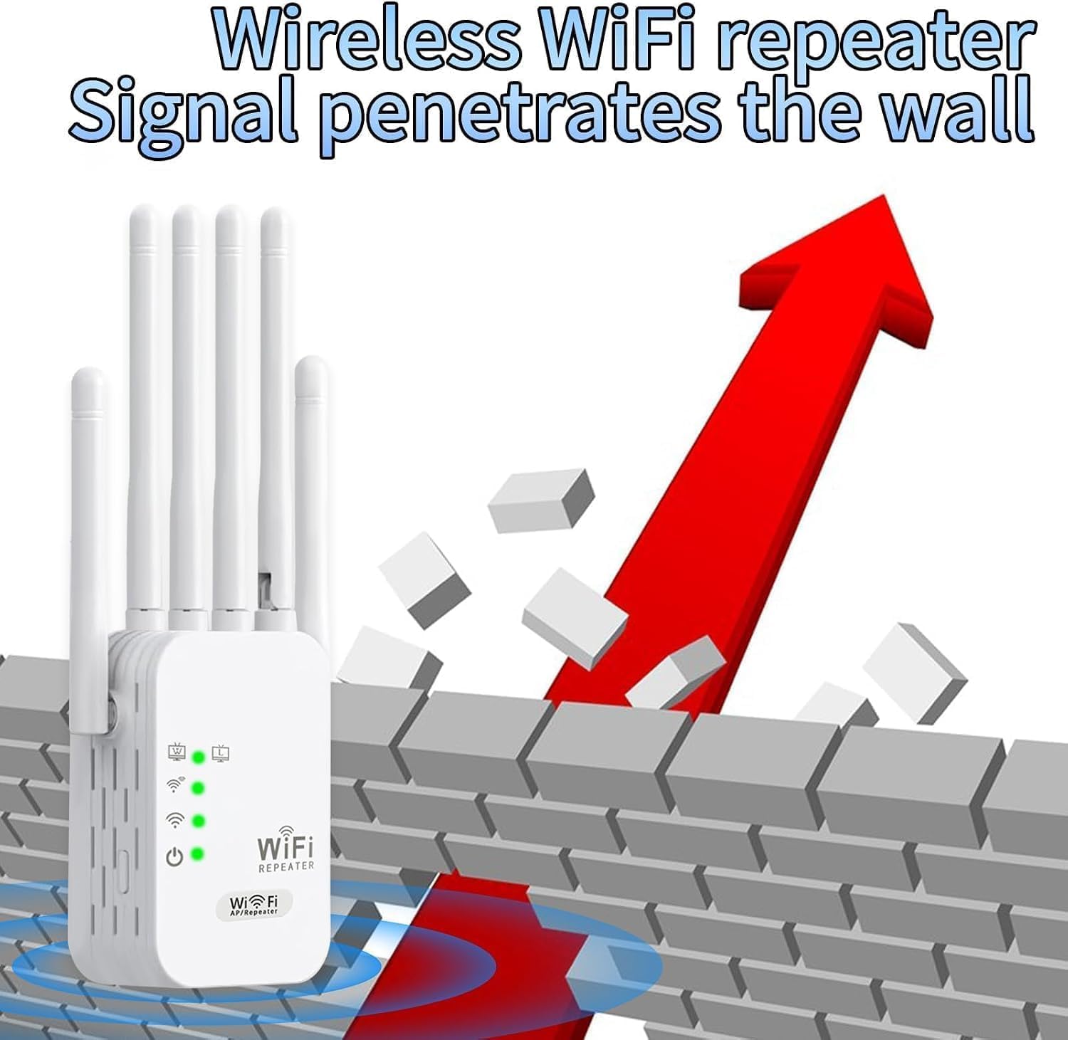 2026 WiFi Extender Booster,WiFi Repeater,Covers Up to 11000 Sq.ft and 50 Devices,Internet Booster - with 2 Ethernet Ports, Quick Setup, Home Wireless Signal Booster