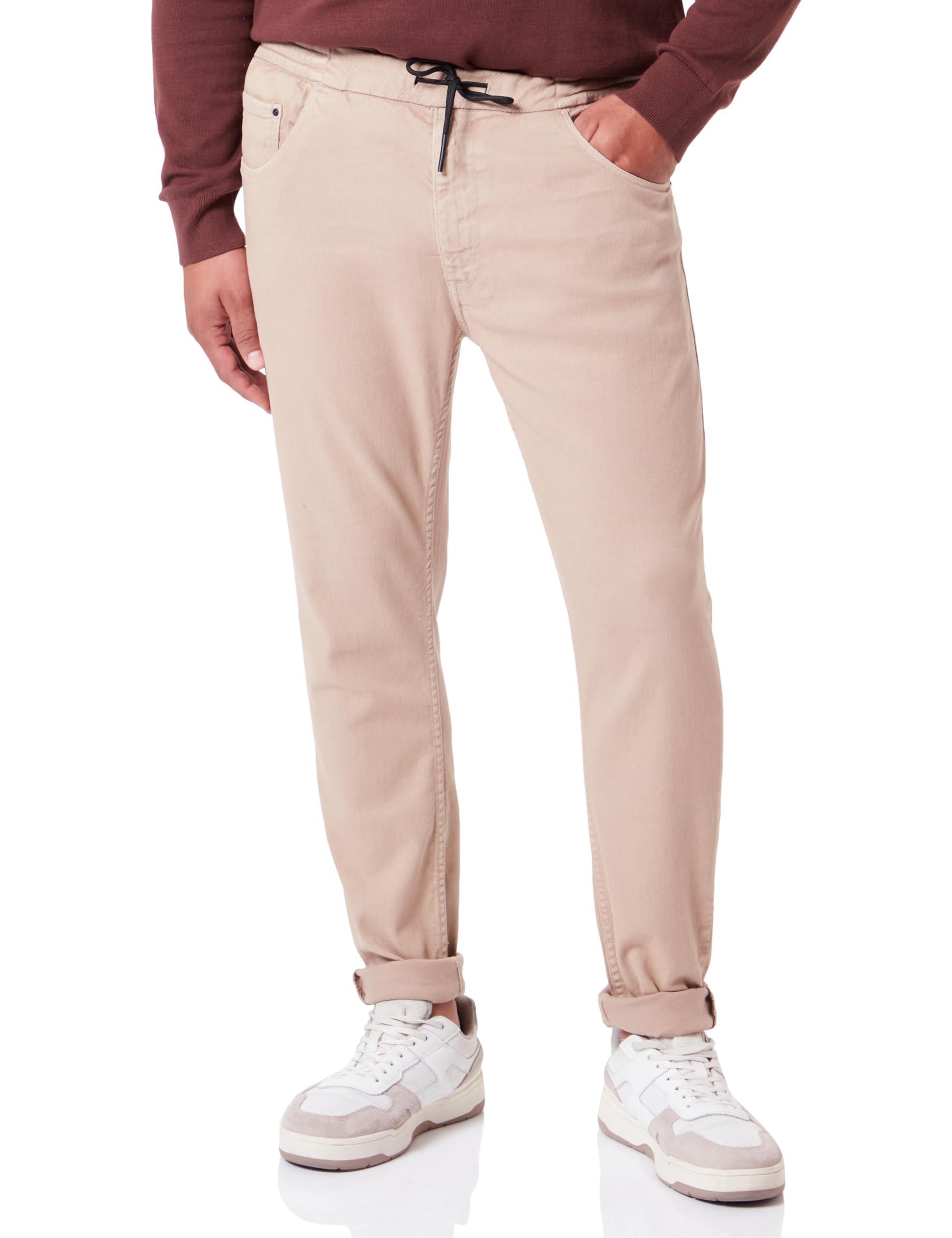 REPLAY Herren Jeans Milano mit Power Stretch, Light Taupe 803 (Grau), 36W / 30L