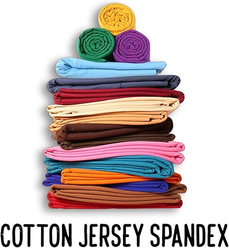 Miniatura 5 de FabricLA Tela de jersey de algodón y elastano, 10 onzas, elástico en 4 direcciones, 60 pulgadas de ancho por yarda, faldas, tops, camisetas, color