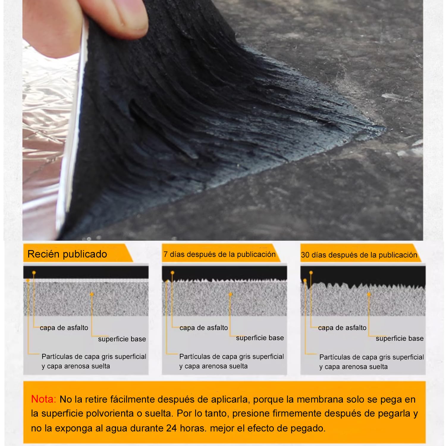 Cinta de Asfáltica Impermeable Autoadhesiva,Cinta Selladora de Aluminio,Cinta de Reparación Para Fugas de Techo,Reparación De Grietas,Ruptura De Tuberías,Plata (0.7x3m)