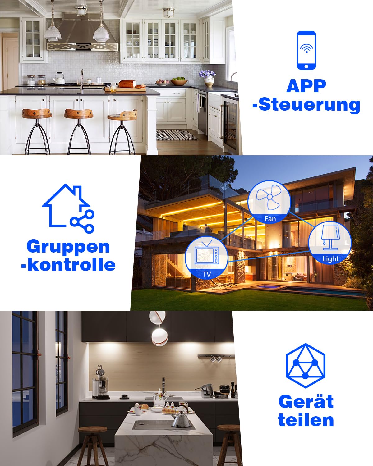 Avatar Controls 16A Presa Intelligente WiFi Smart Plug, Compatibile con Amazon Alexa e Google Home, Controllo Remoto tramite APP, Funzione Timer, Spina Alexa 4 Pezzi, Intelligente WiFi Smart Plug
