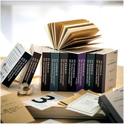 600pcs Vintage Scrapbook Paper, Mini Book Pages of Poems for Journaling Scrapbooking Supplies Kit, Aesthetic Decorative Craft Paper for Decoupage Paper, Collage Bullet Journaling, Junk Journal