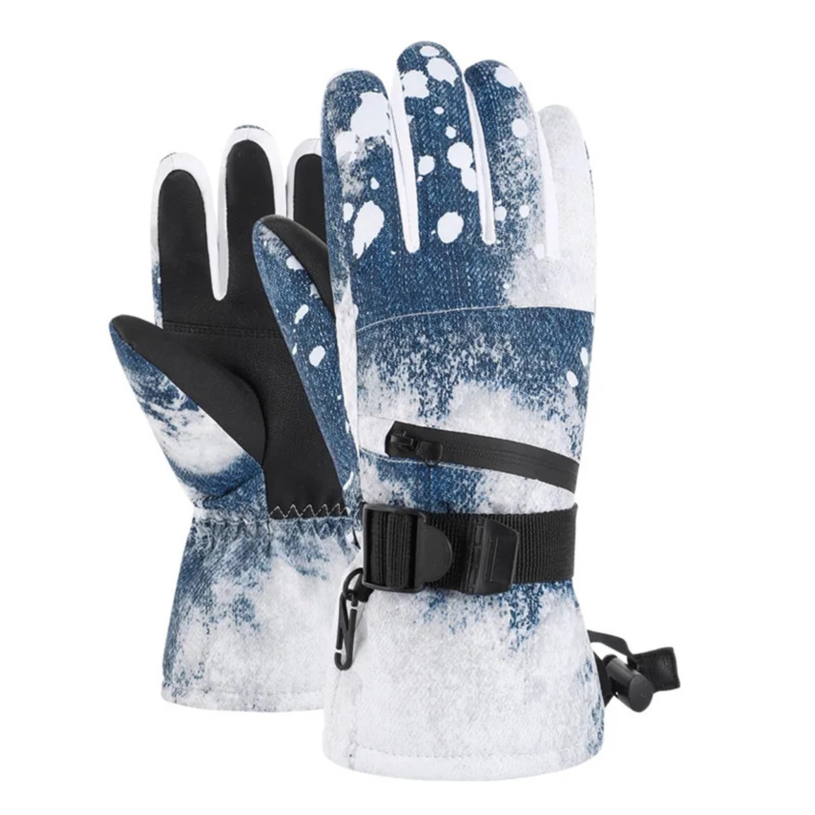 Skihandschuhe Herren Thermische Skihandschuhe Männer Frauen Winter Fleece wasserdicht warm Kind Snowboard Schnee 3 Finger Touchscreen for Skifahren