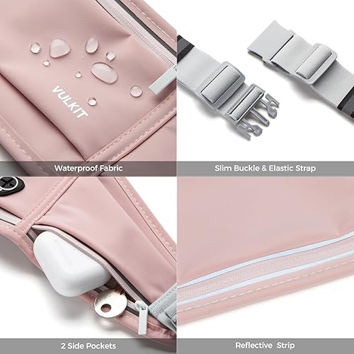 Miniatura 5 de VULKIT Cinturón delgado para correr para mujeres y hombres, soporte para teléfono celular para correr, riñonera de entrenamiento, bolsa de correr,