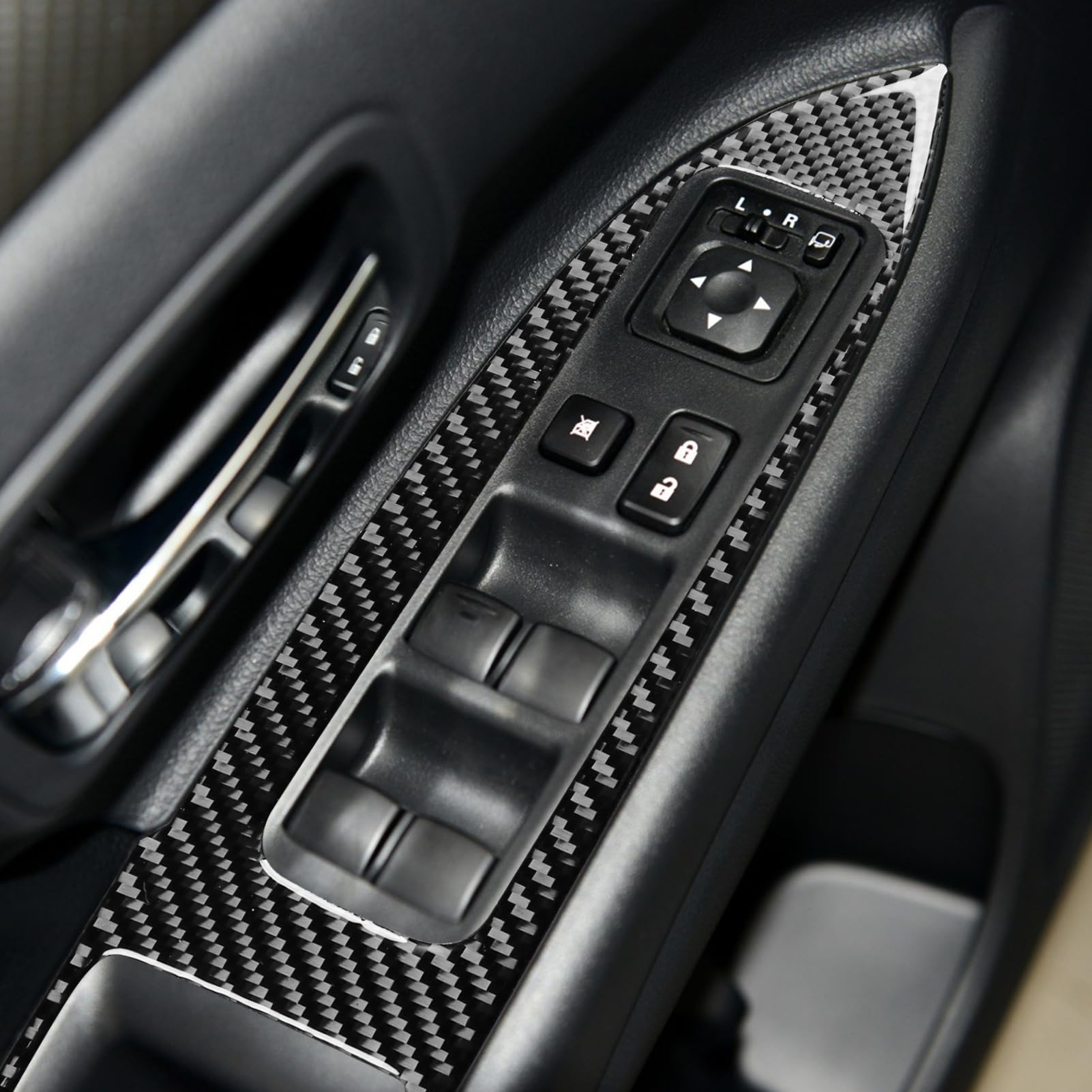 Car Interior Accessories Lift Carbon Fiber Trim Sticker Compatible with Mitsubishi Outlander 2014 2015 2016