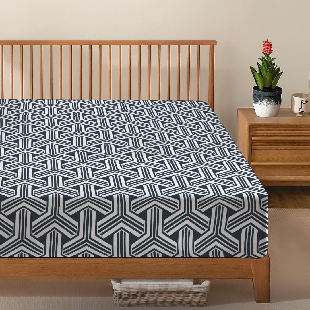 EverSoft Bedding 1PCS Floral Fitted Sheet Small Double Size Extra Deep 35cm Pocket 4ft Soft Breathable Printed Mattress Cover