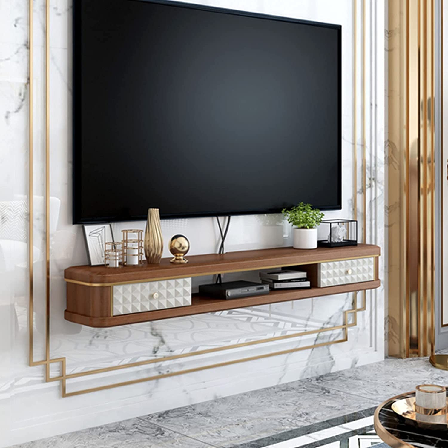 Amazon｜テレビ台 棚板 ローボード テレビボード ホワイトウッドテレビ 