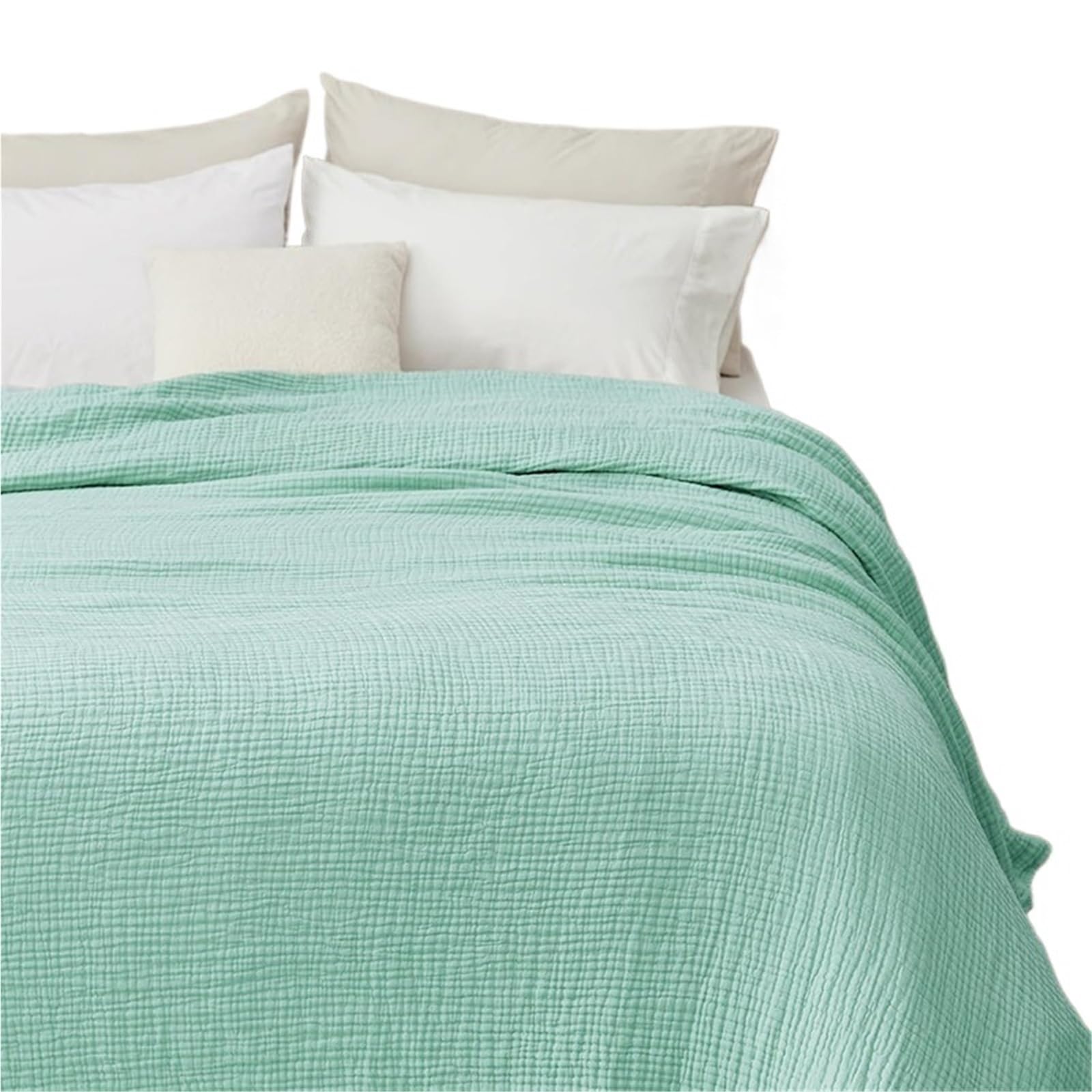 FIgpmwld Cotton Muslin Throw Blanket 6 Gauze Layers Multicolor Multiple Sizes(Color1,200x230cm)