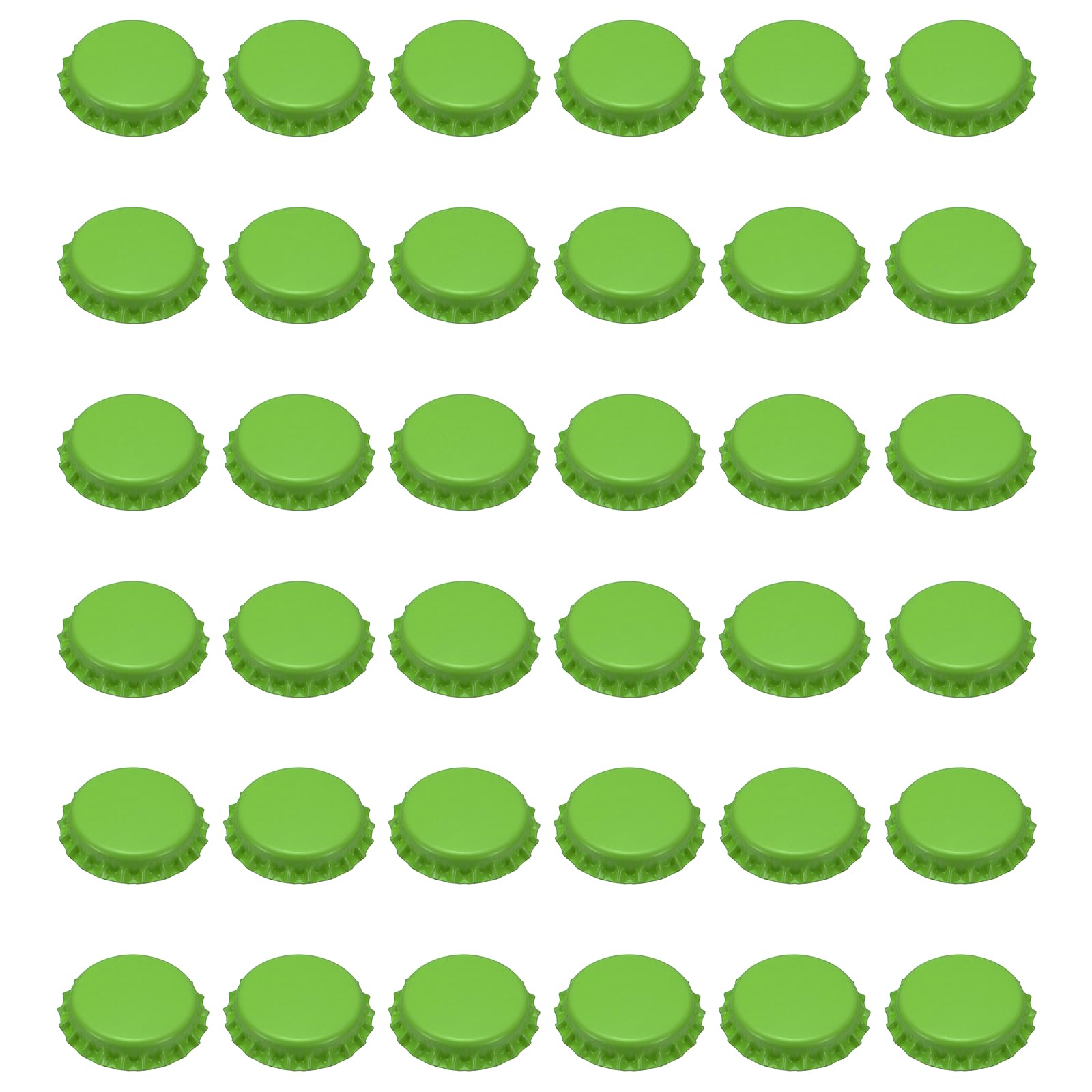 sourcing map 108 Pcs Oxygen Absorbing Beer Bottle Caps, 32mm Pry Off Bulk Crown Caps Bottle Toppers for Soda Beer Wine Glass Bottles Home Brewing DIY Pendants or Craft Scrapbooks, Green — image 1