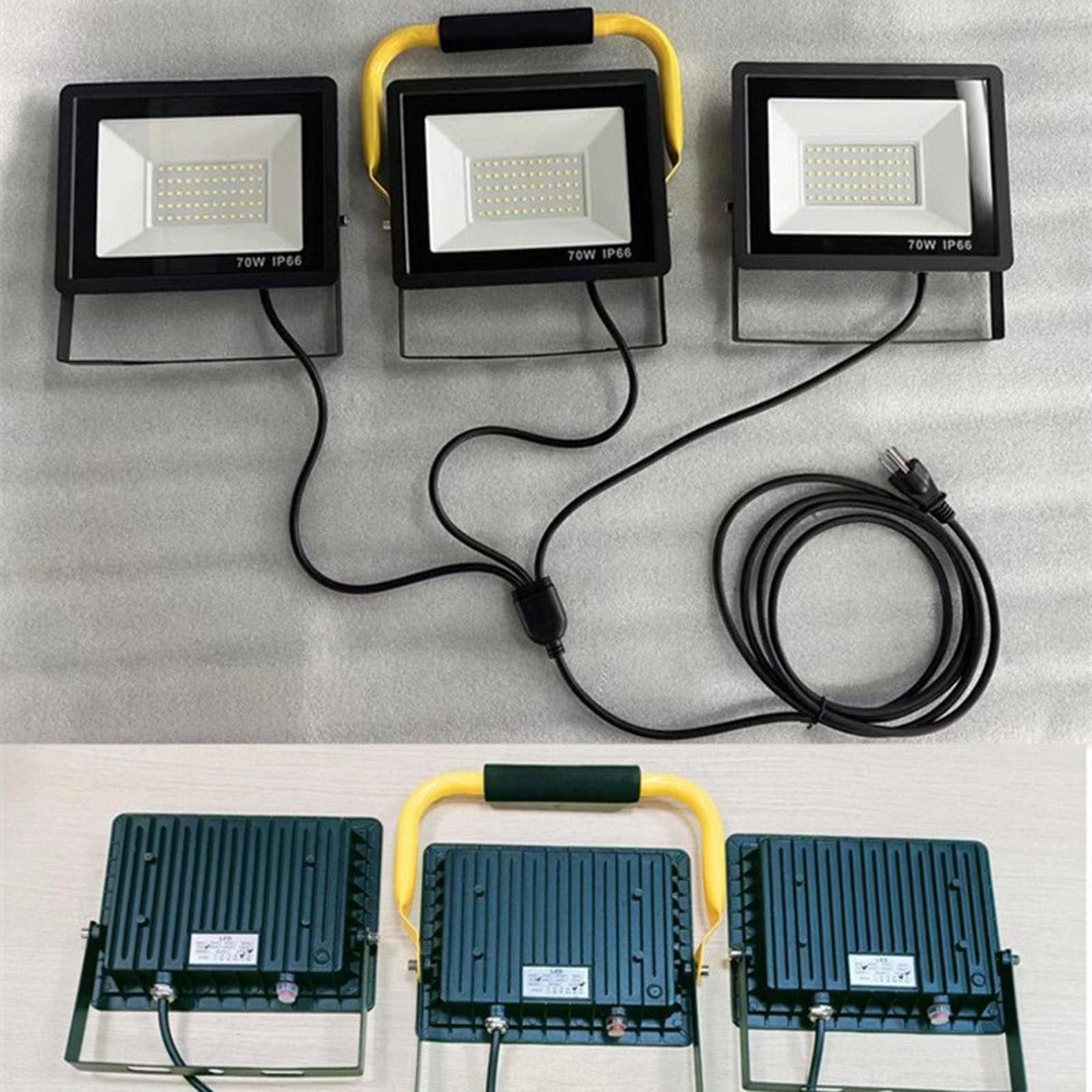 Przenośna lampa robocza LED 2 * 70W ze stojakiem IP66, kempingowa, wędkarska, składana, statywowa, do warsztatu, garażu