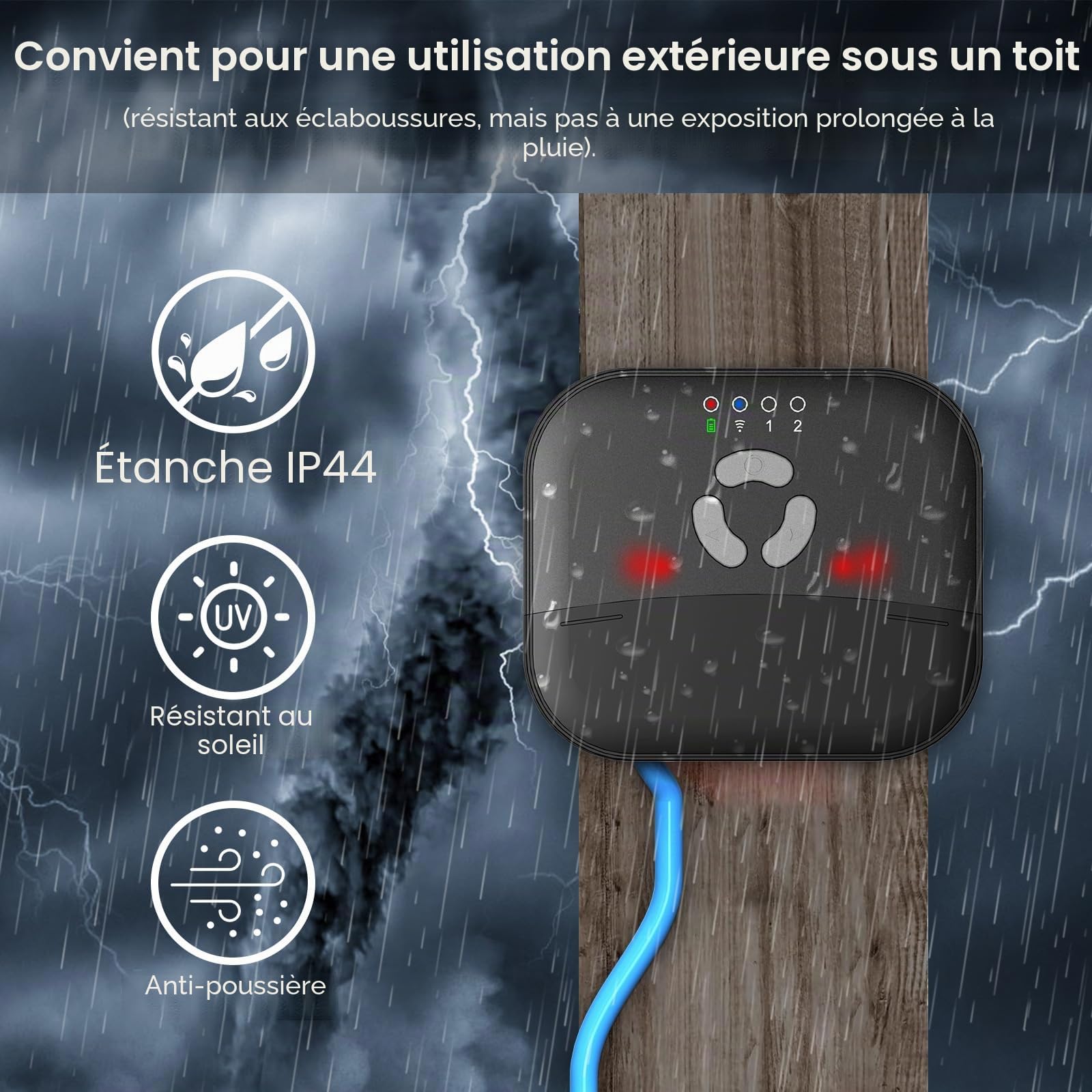 LUCKYDUO Alarme WiFi Pompe Submersible, Niveau Haut/Bas, 110dB, IP65