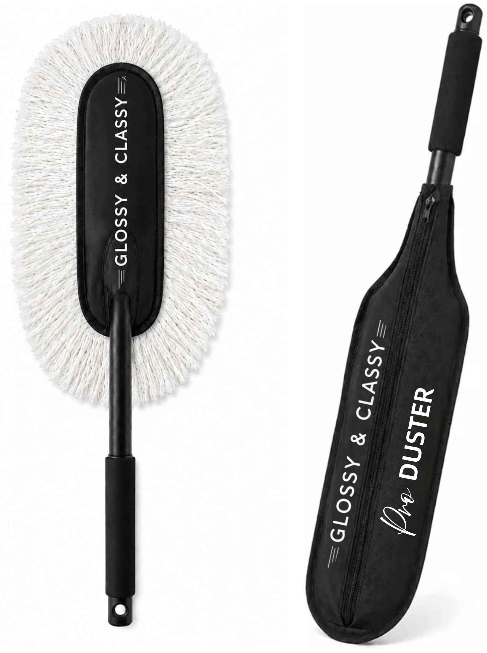 Premium Microfiber Car Duster|Scratch-Free Cleaning Brush with Soft Grip Handle|SiO2 Wax-Infused Cotton Head|Lint-Free |Safe for Car, SUV, Truck & Bike|Interior & Exterior Cleaning-image-26