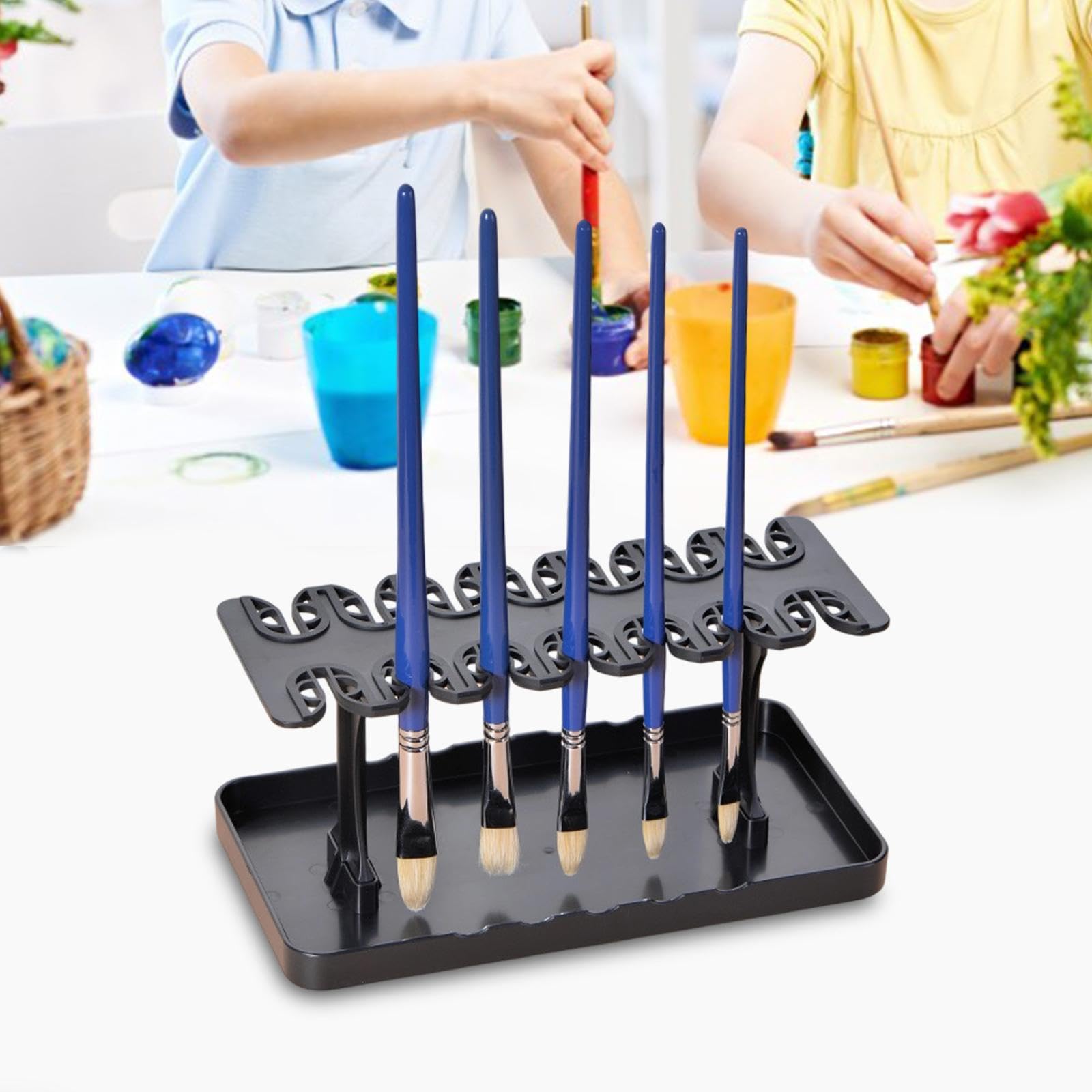 Harilla Künstlerpinsel-Trockenständer, Stabiler Ständer, Halter für Make-up-Pinsel, Nagelpinsel, Zeichenstifte, Gouachepinsel