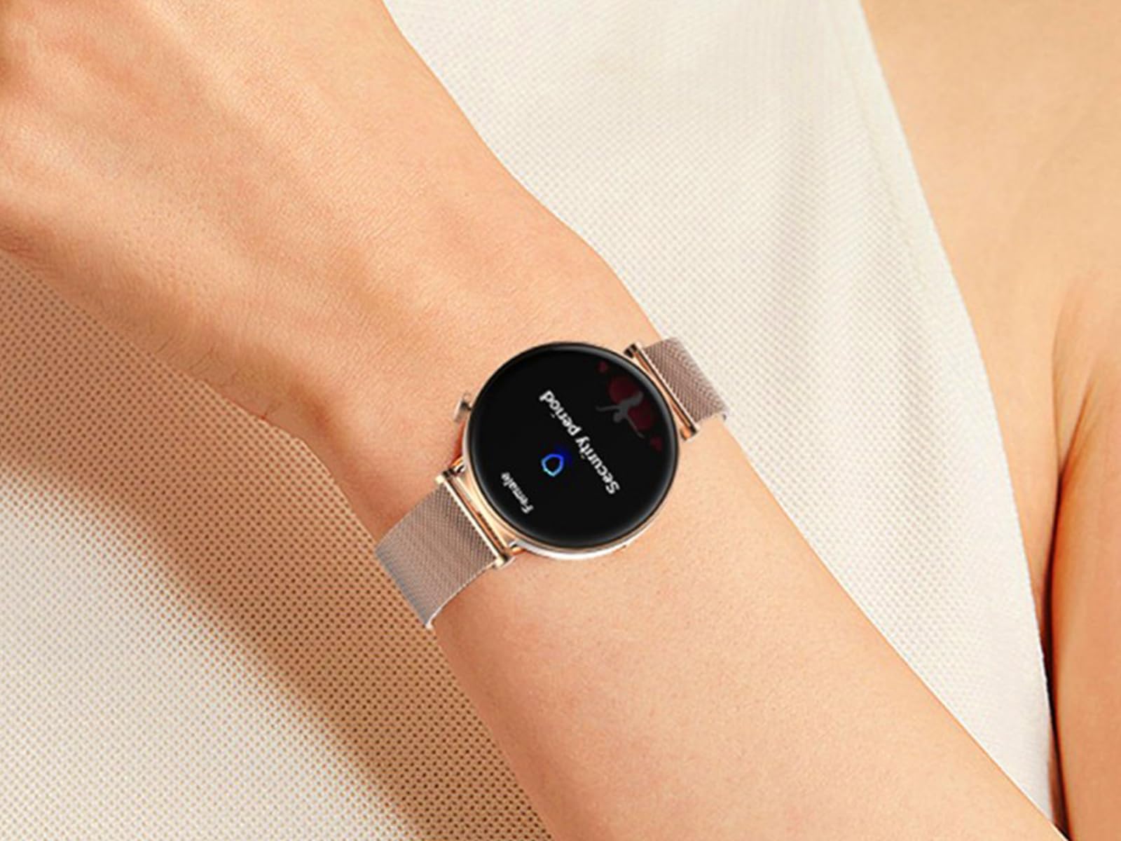 CGV | Geko One Montre Connectée Femme avec écran AMOLED 466x466px 1,32’’ | Prise d’appels, Bluetooth 5.3, Autonomie 7 jours+, Suivi santé féminine, Étanchéité IP68, 150 Modes Sport | Android/iOS