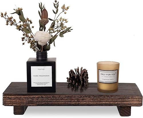 Miniatura 6 de zoocatia Pequeño Soporte de Bandeja de Madera con Pedestal para Decoración de Baño de Granja, Soporte Decorativo de Madera con Altura para Jabonera