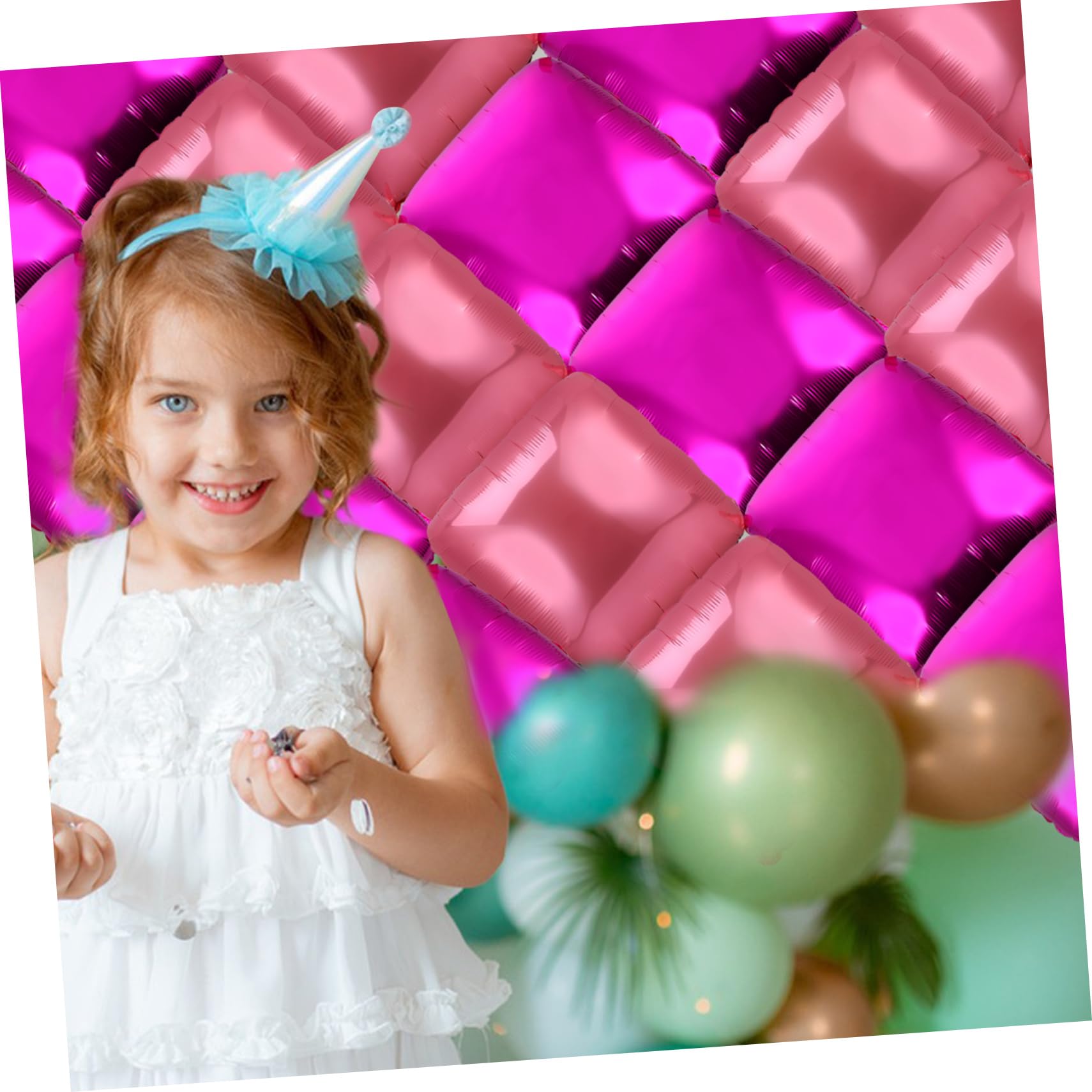 Palloncini in Alluminio 50 Pezzi con Nastro, per Feste e Matrimoni | Decorazione Elegante, Atmosfera Festosa, Confezione da Cinquanta, Adatti a Classi Scolastiche e Ricevimenti