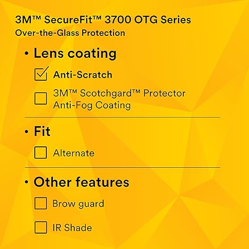 Miniatura 12 de 3M - Lentes de seguridad serie SecureFit 3700, revestimiento antiniebla Scotchgard, a prueba de arañazos