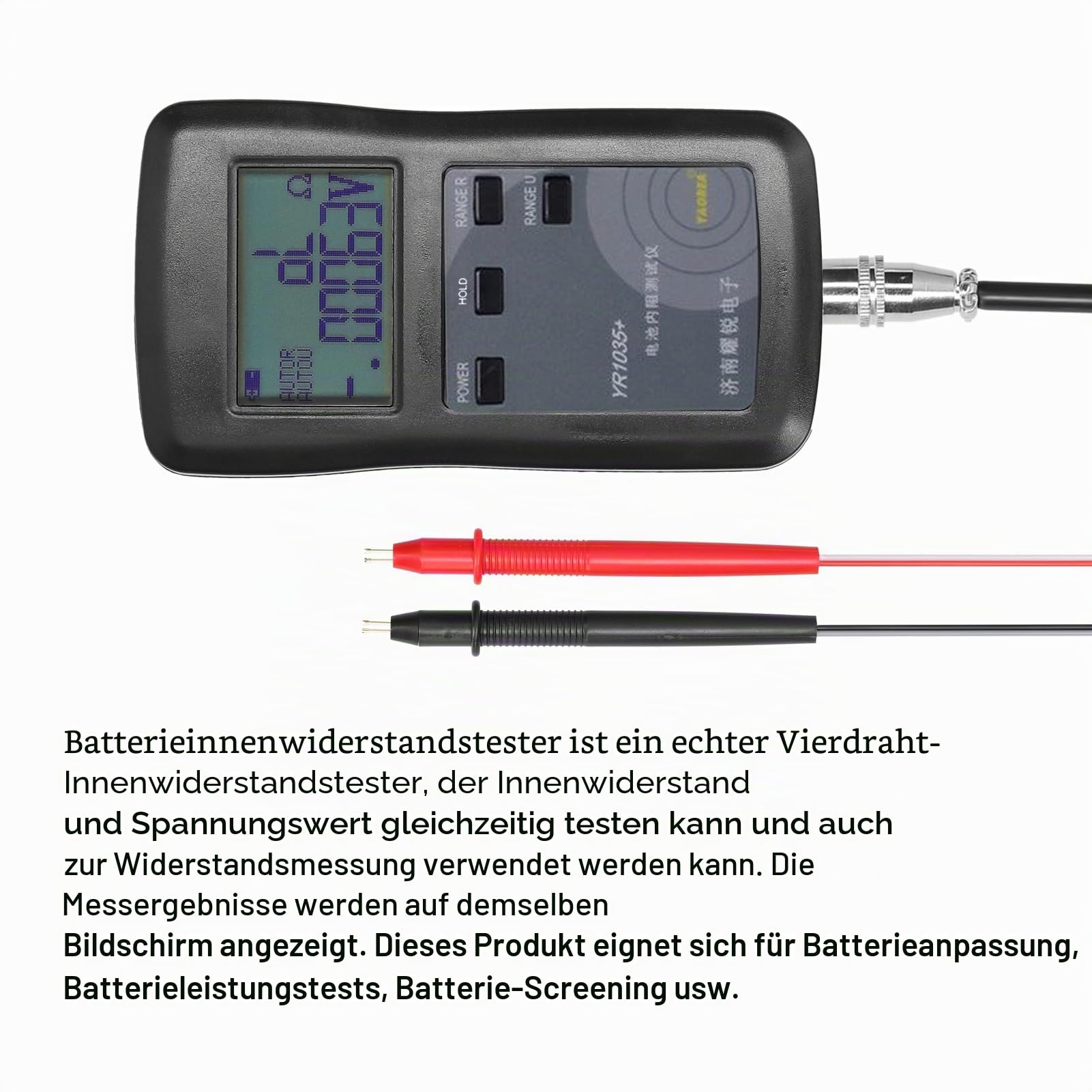YR1035 Hochpräzise schnelle Lithiumbatterie interner Widerstand Testwerkzeug Gruppe für 100V Elektrofahrzeuge