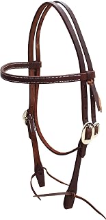 Horse Western Brown Leather Plain Horse Browband Headstall Bridle Tack 78209BR