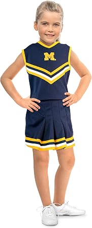 Little King NCAA Toddler/Youth Girls Team 2 Piece Cheer Dress-Sizes 2T 3T 4T 6