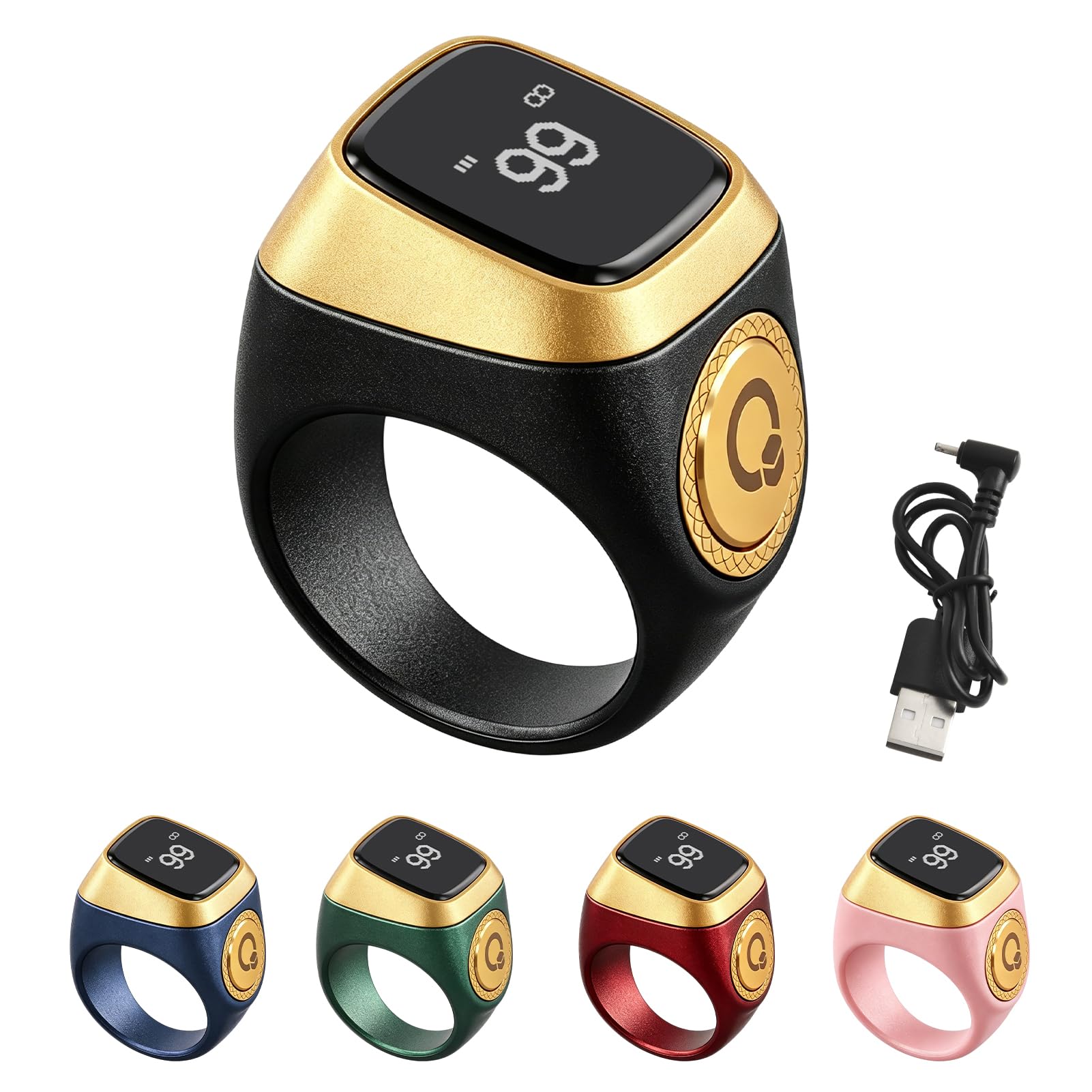 Amazon.com: IQibla Smart Zikr Ring, Smart Ring Counter Waterproof Digital Counter & Vibration Reminder, Unisex Azan Alarm Clock Finger Counter for Muslims(20mm black) : Sports & Outdoors Amazon.com: IQibla Smart Zikr Ring, Smart Ring Counter Waterproof Digital Counter & Vibration Reminder, Unisex Azan Alarm Clock Finger Counter for Muslims(20mm black) : Sports & Outdoors