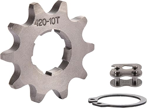 WOOSTAR Motocicleta 420-10T Piñón delantero 0.787 in para 50cc 70cc 90cc 110cc 125cc Dirt Pit Bike Mini Bike ATV 4 ruedas ciclomotor