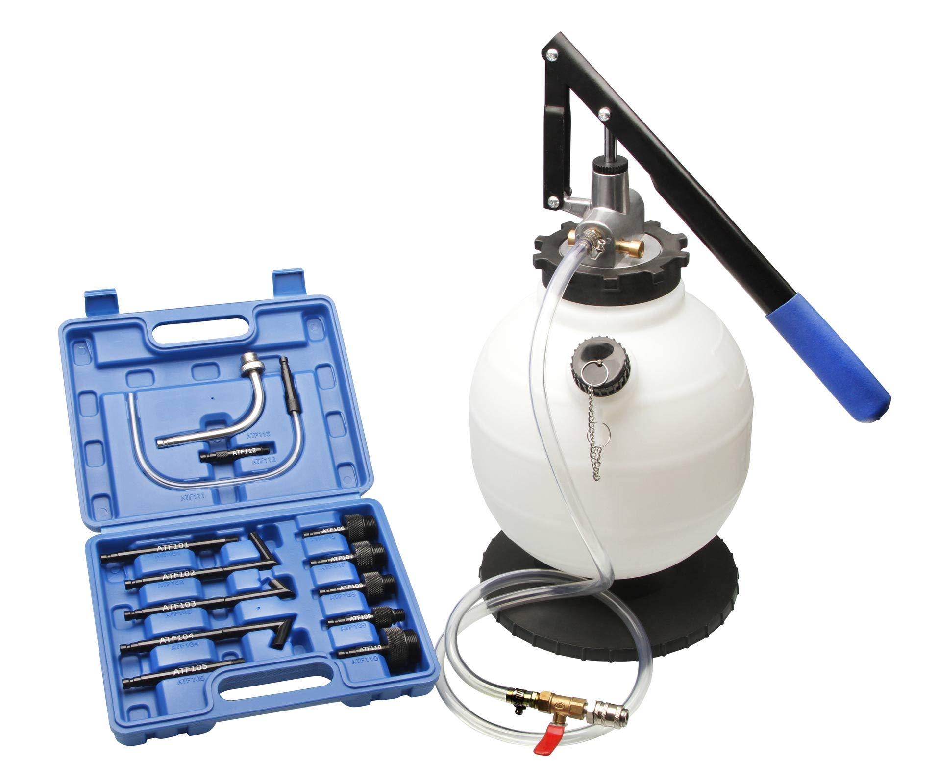 Stahl-Faust Ölfüllgerät Einfüllgerät ATF Getriebeölpumpe 7,5L und 15 Adapter