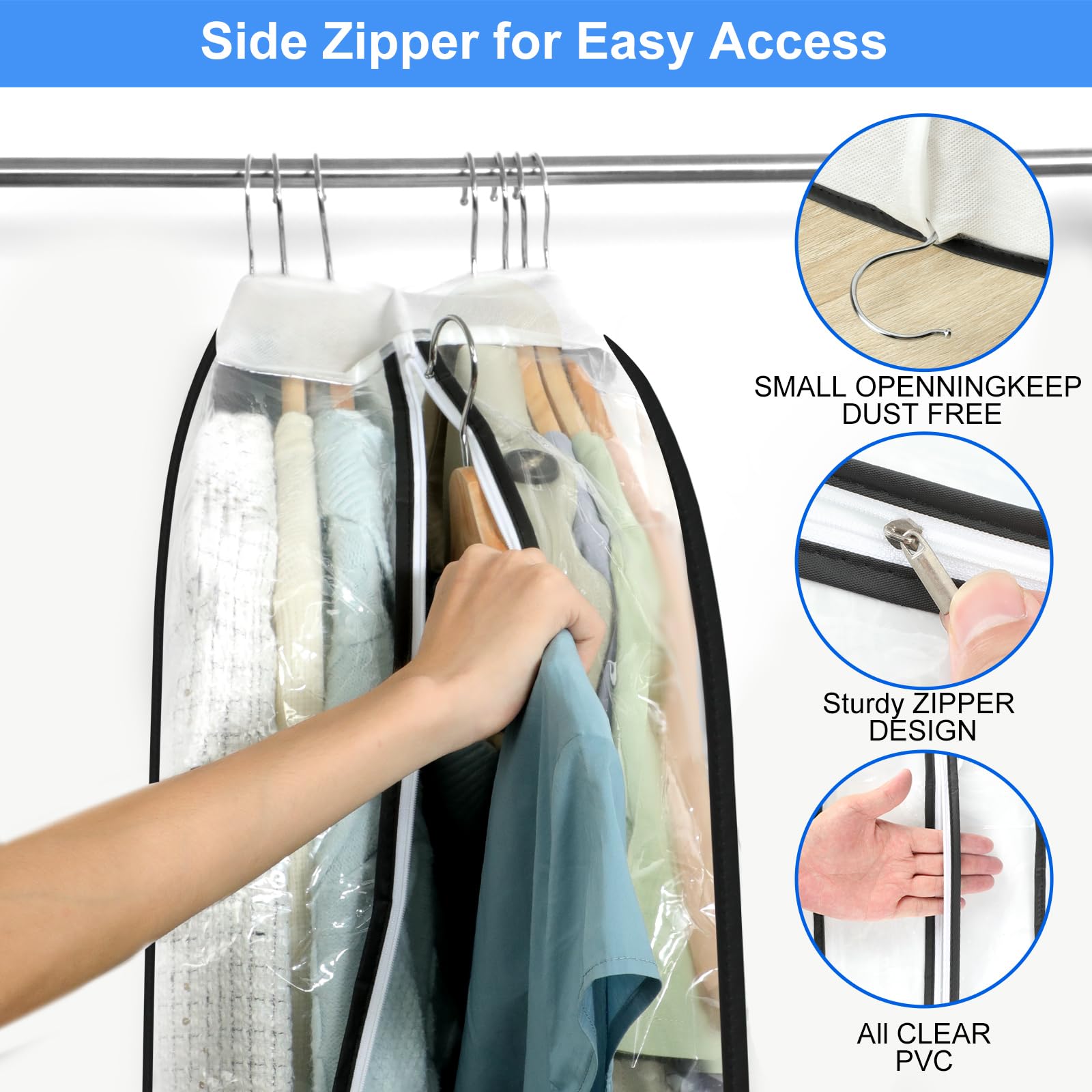 YYDSLEE Lot De 12 Sacs à Vêtements Pour Suspendre Des Vêtements