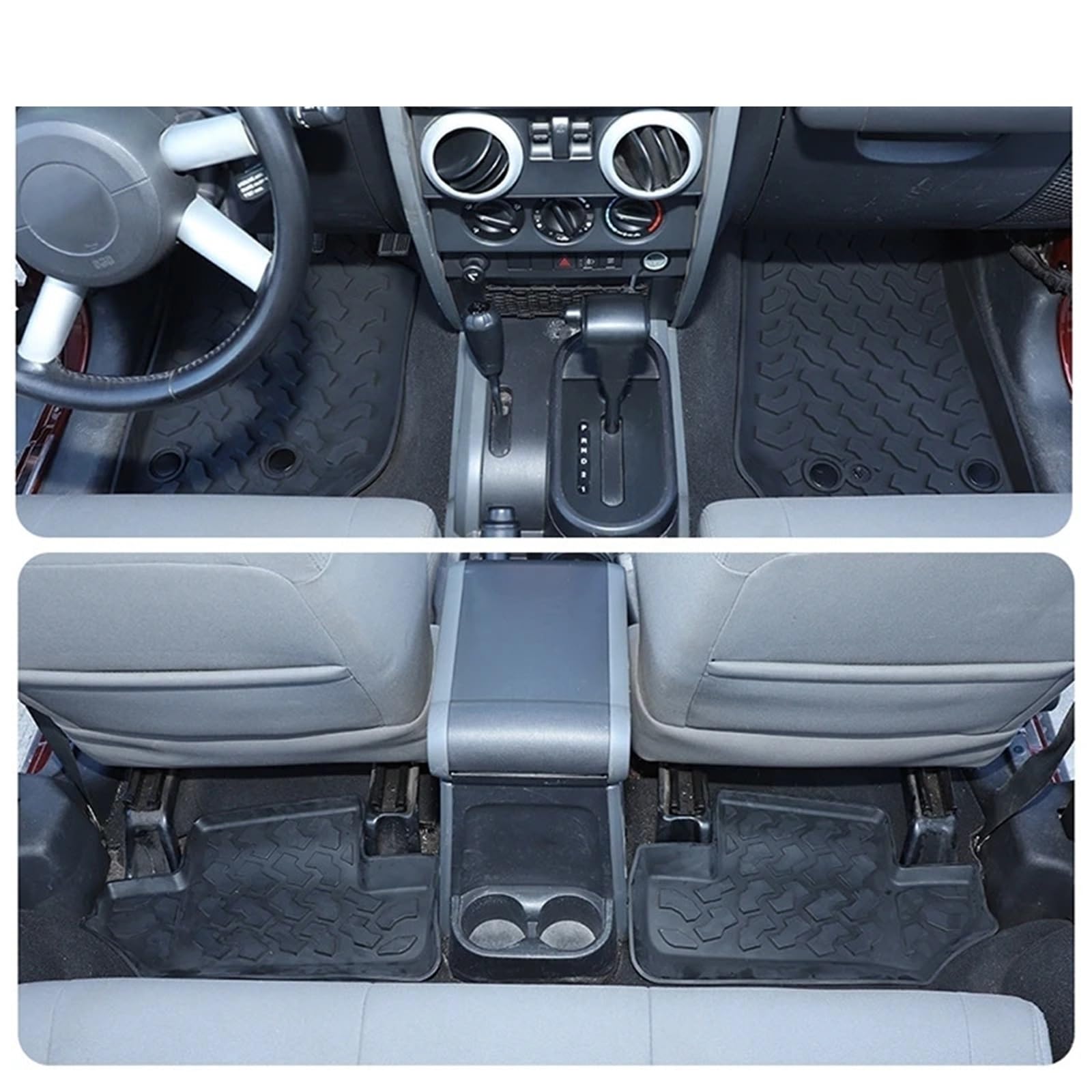 Do Wrangler JK 2007-2017 2/4 drzwi maty pojazdu