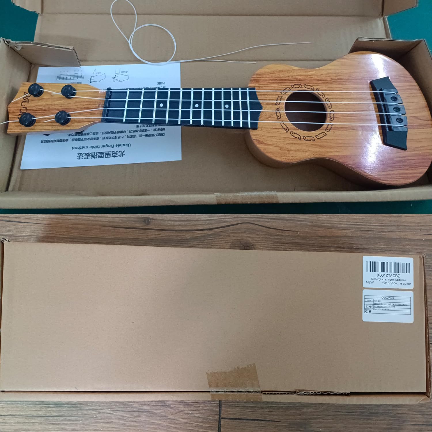 Chitarra per Bambini, 38cm Chitarra Giocattolo, Ukulele Bambini con 4 Corde Regolabili, Mini Chitarra Bambini, Musica Giocattoli Educativi, per Bambini, Principiante, Ragazzo Ragazza, Regalo